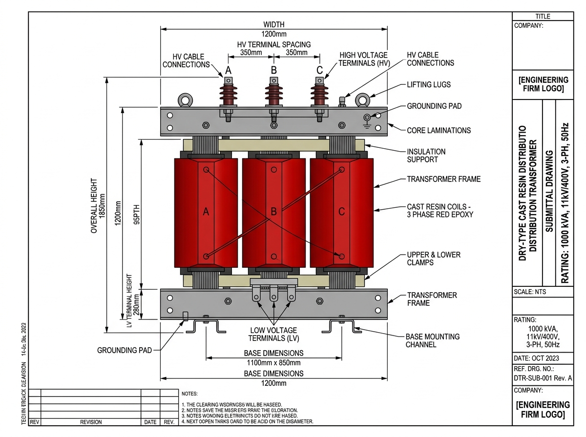XH-ISO 75 kVA Three-Phase Industrial Dry-Type Isolation Transformer angle view