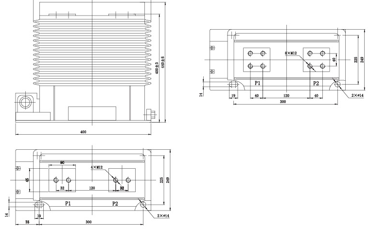 35kV Current Transformer LZZBJ9-35 Dimension Drawing