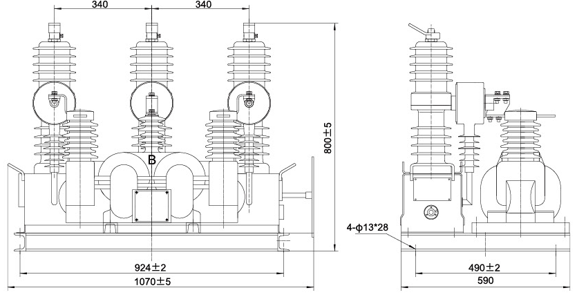 Prepayment Metering Unit YFJLSZV Dimensions