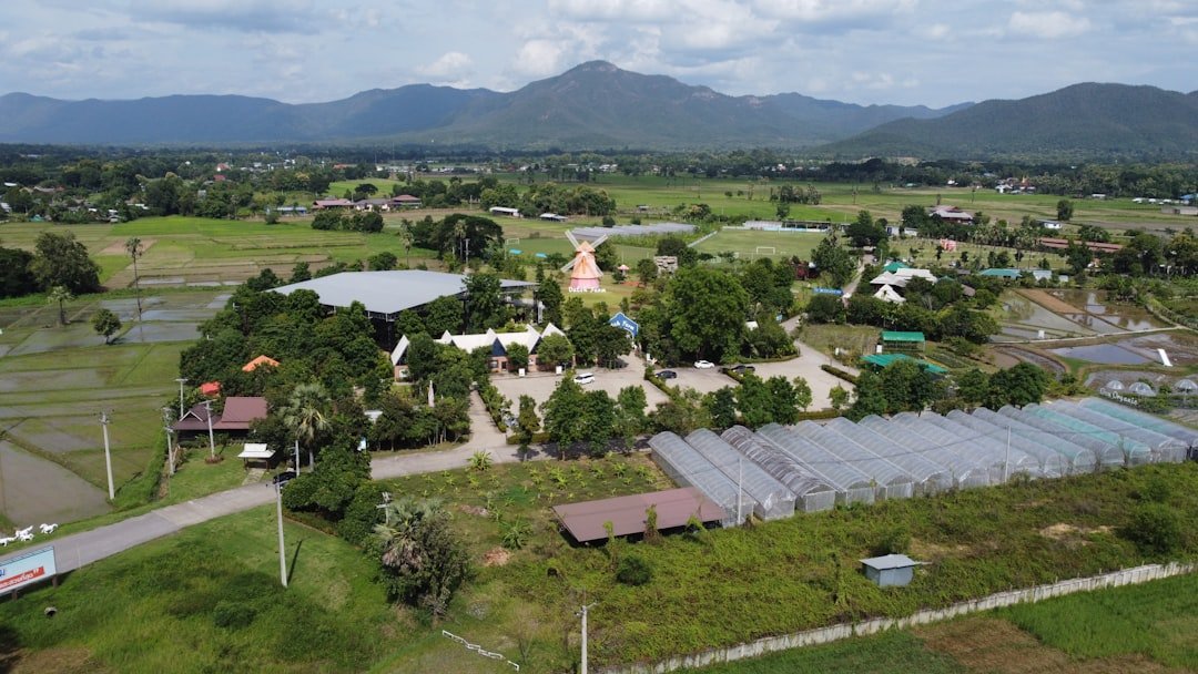 Thailand solar farm and utility power grid substation infrastructure
