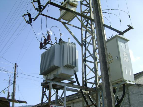 Taohua Industrial Park — pole-mounted transformer