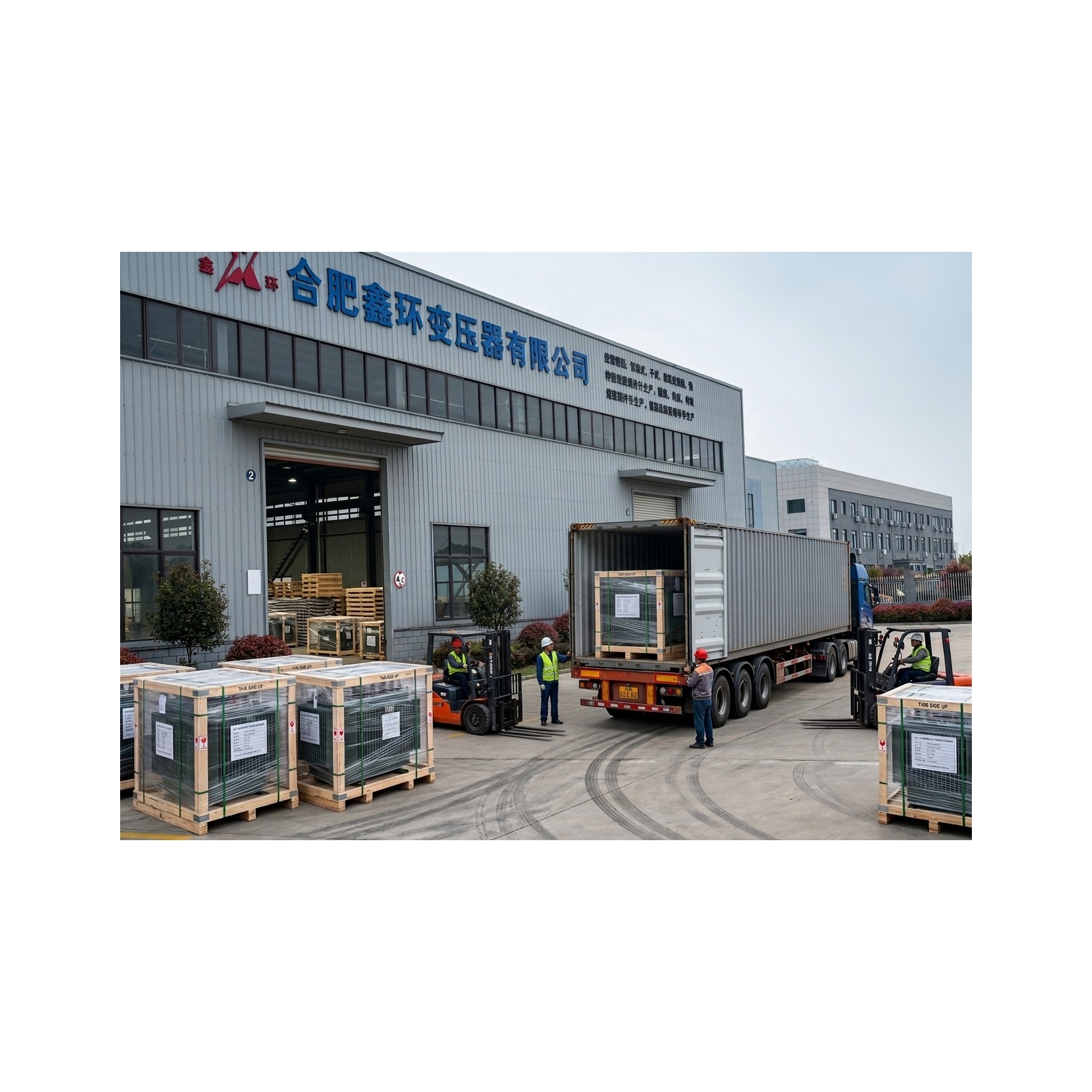 Transformer units loaded for export shipping