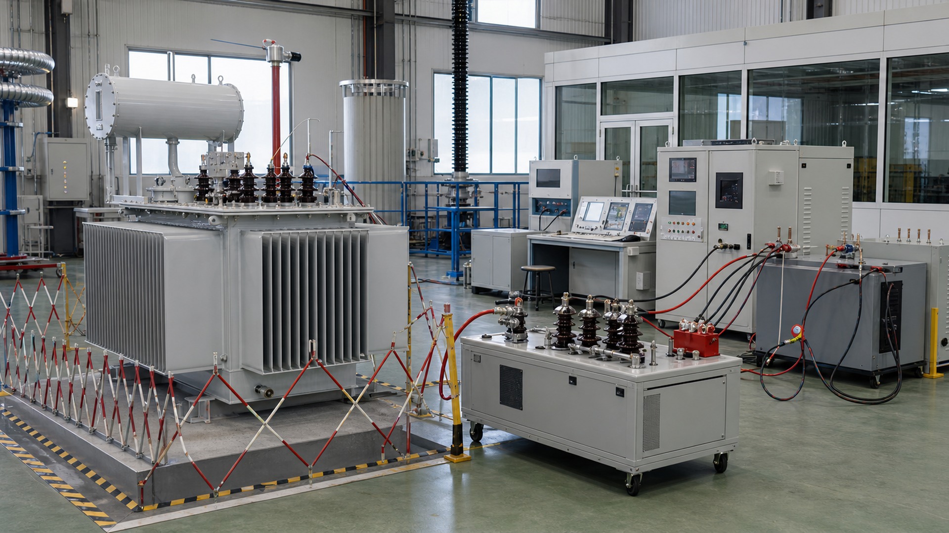 Transformer electrical testing before shipment