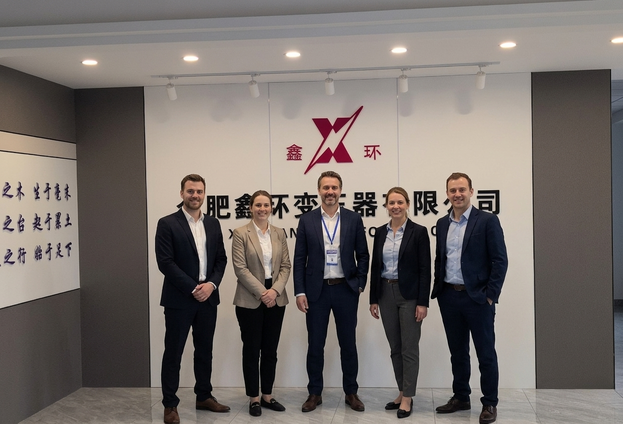European procurement team visiting XinHuan transformer factory
