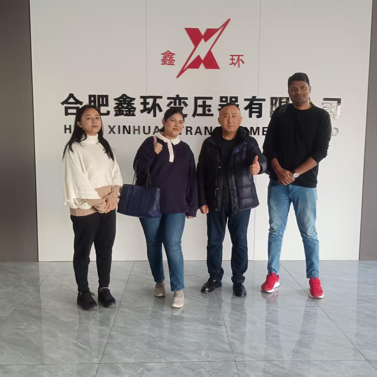 Client team reviewing transformer products