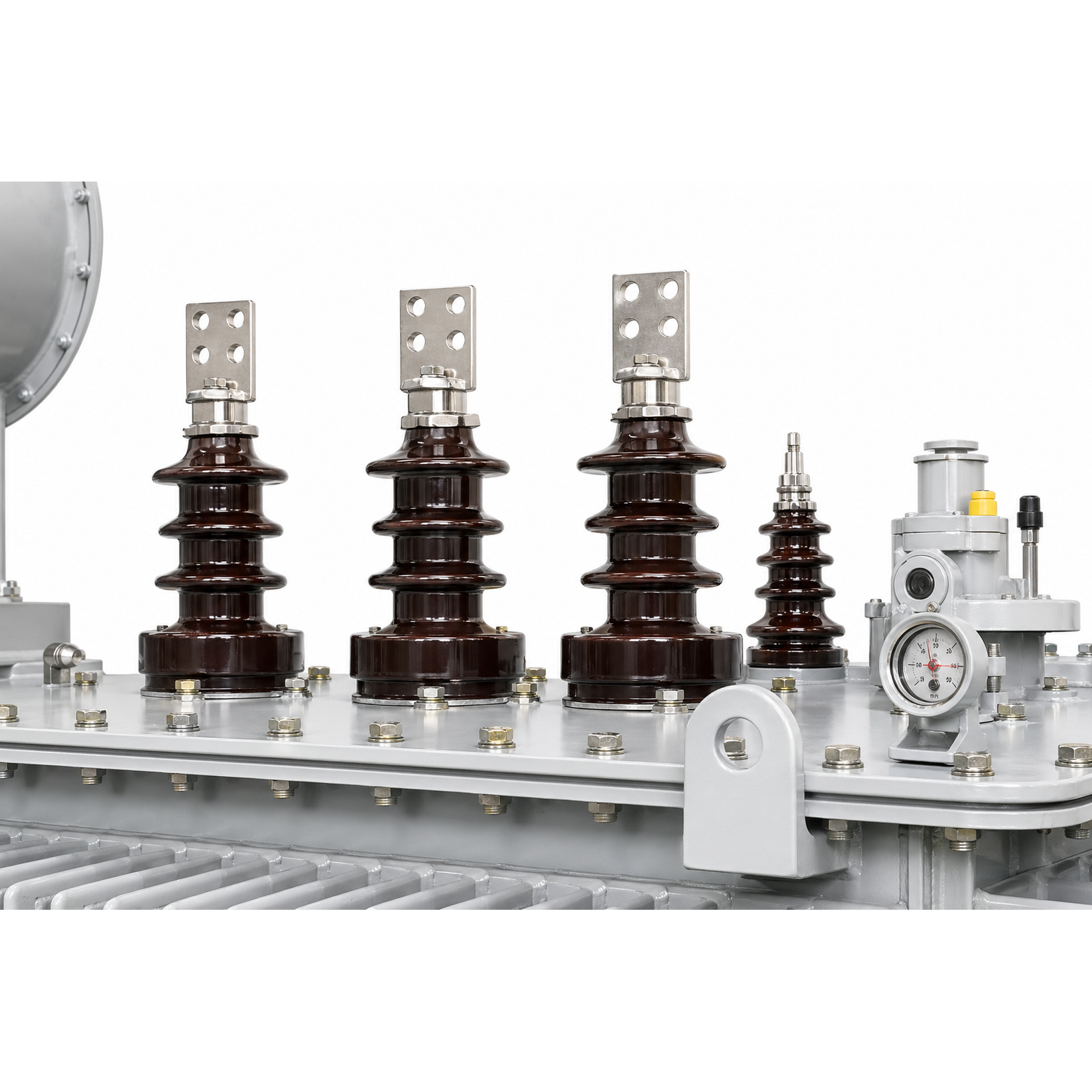 Transformer bushing detail — oil transformer bushings 3d rendering 002