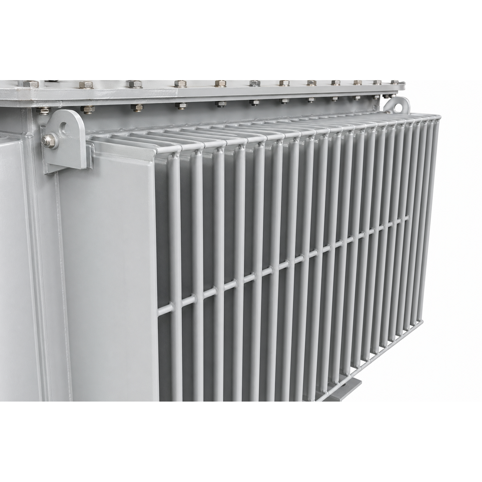 Transformer radiator fins detail — oil transformer radiator fins 3d rendering 002