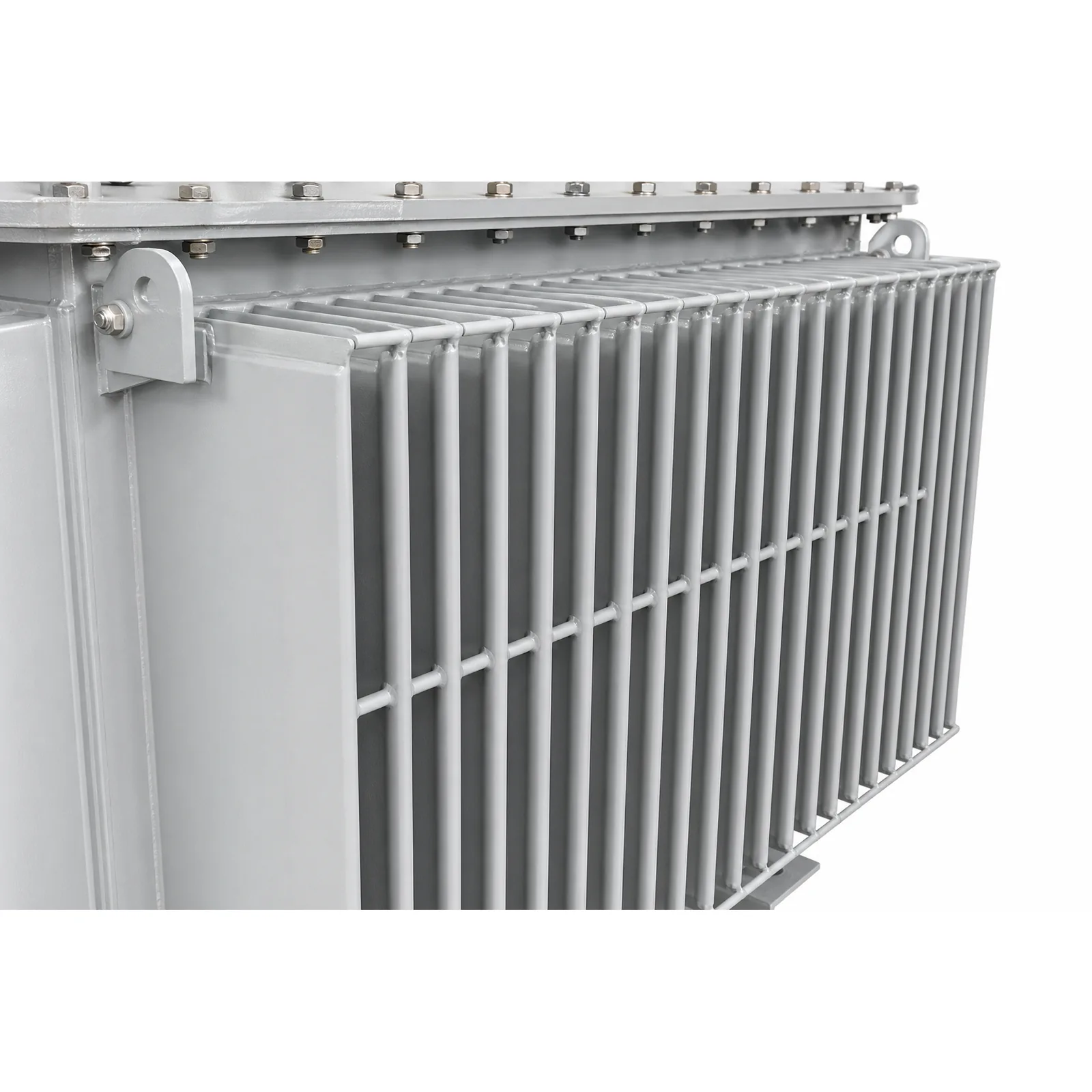 Transformer radiator fins detail — oil transformer radiator fins 3d rendering 002