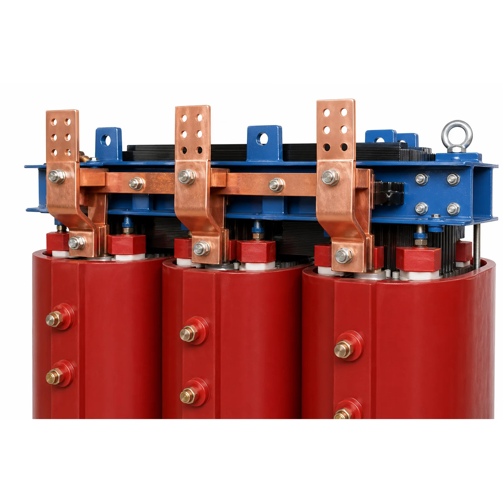 Transformer terminal detail — dry transformer busbar terminals 3d rendering 002