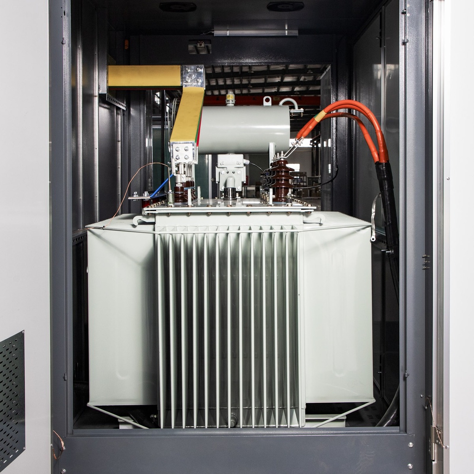 Prefabricated substation interior — european substation gallery transformer compartment 001
