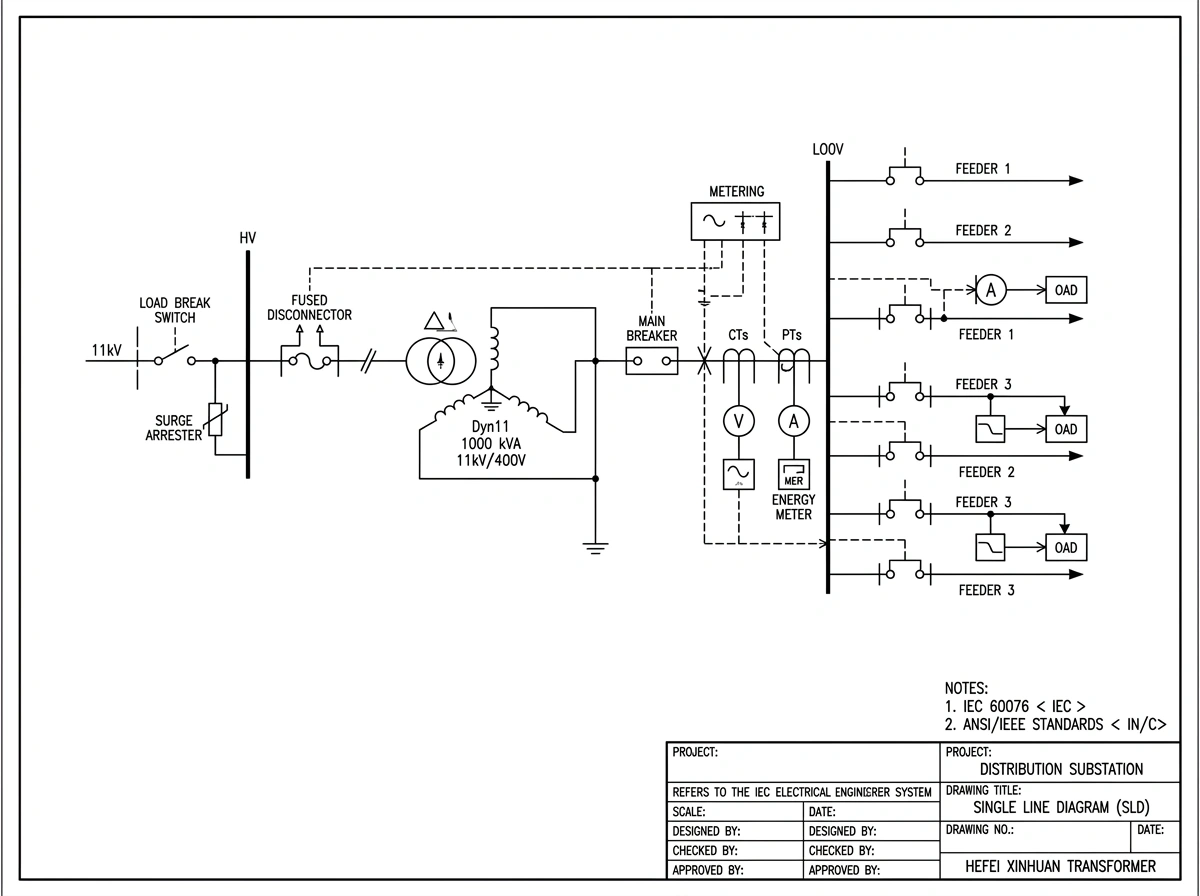 XinHuan IP20 IP23 Dry-Type Transformer Protective Enclosure Blueprint