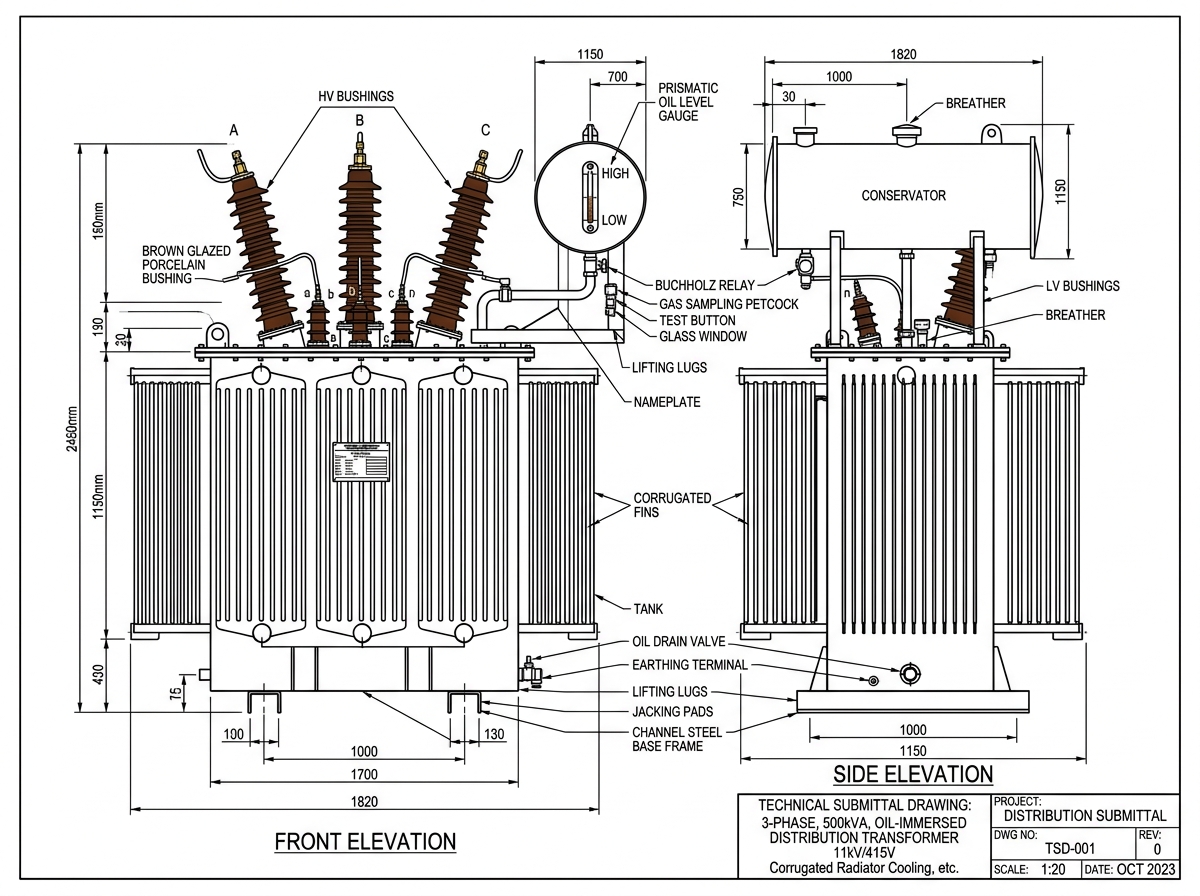 XinHuan Oil Tank & Radiators Technical Drawing